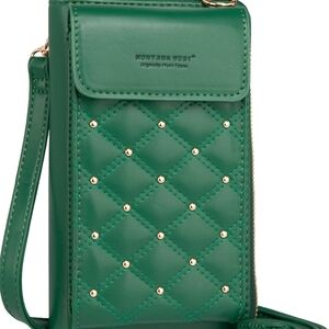 Montana West Green Quilted Crossbody Bag